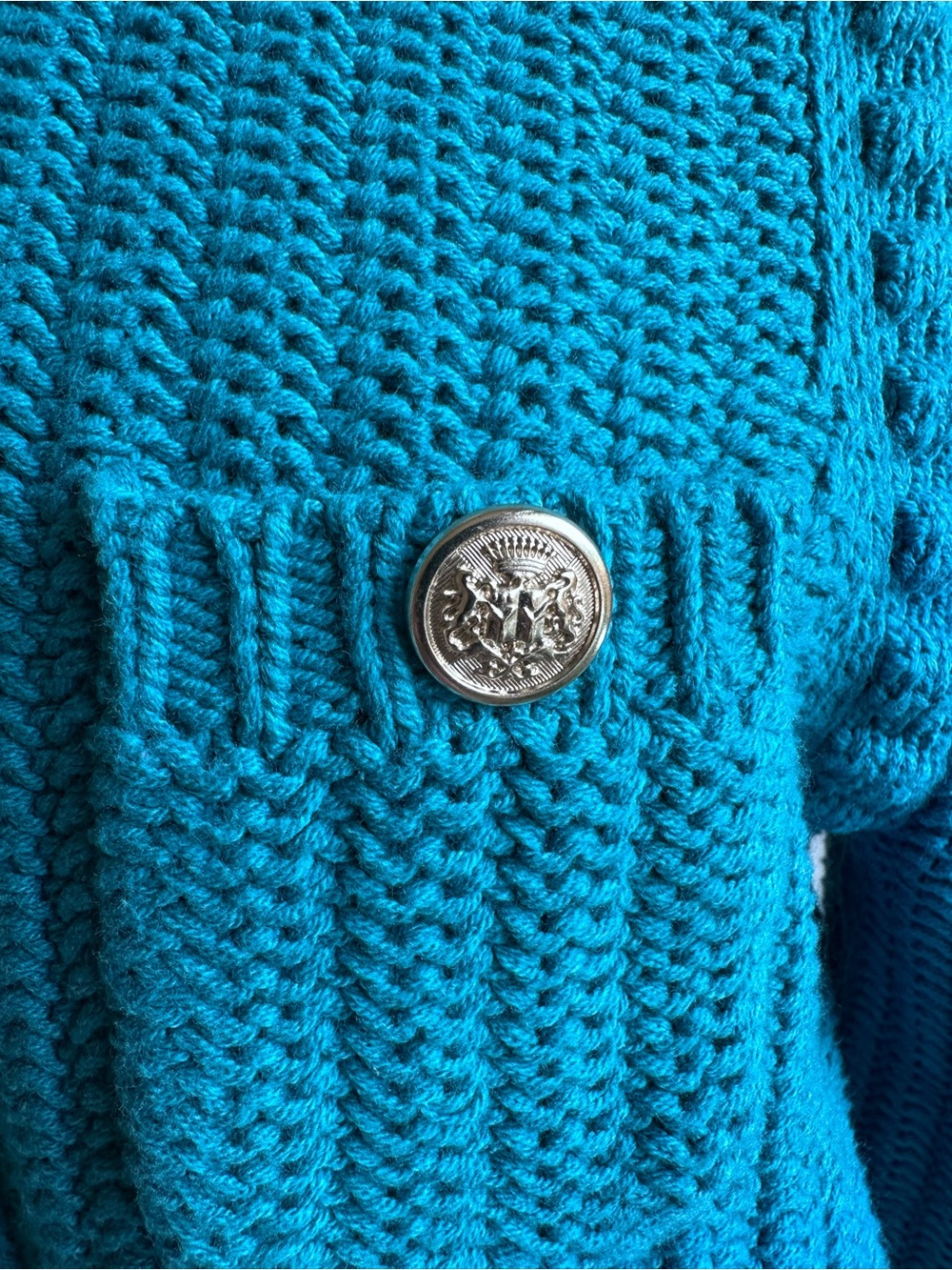 NWT Tyler Böe Cotton Blend Knit Jacket in Agean Size Medium - Picture 3 of 9